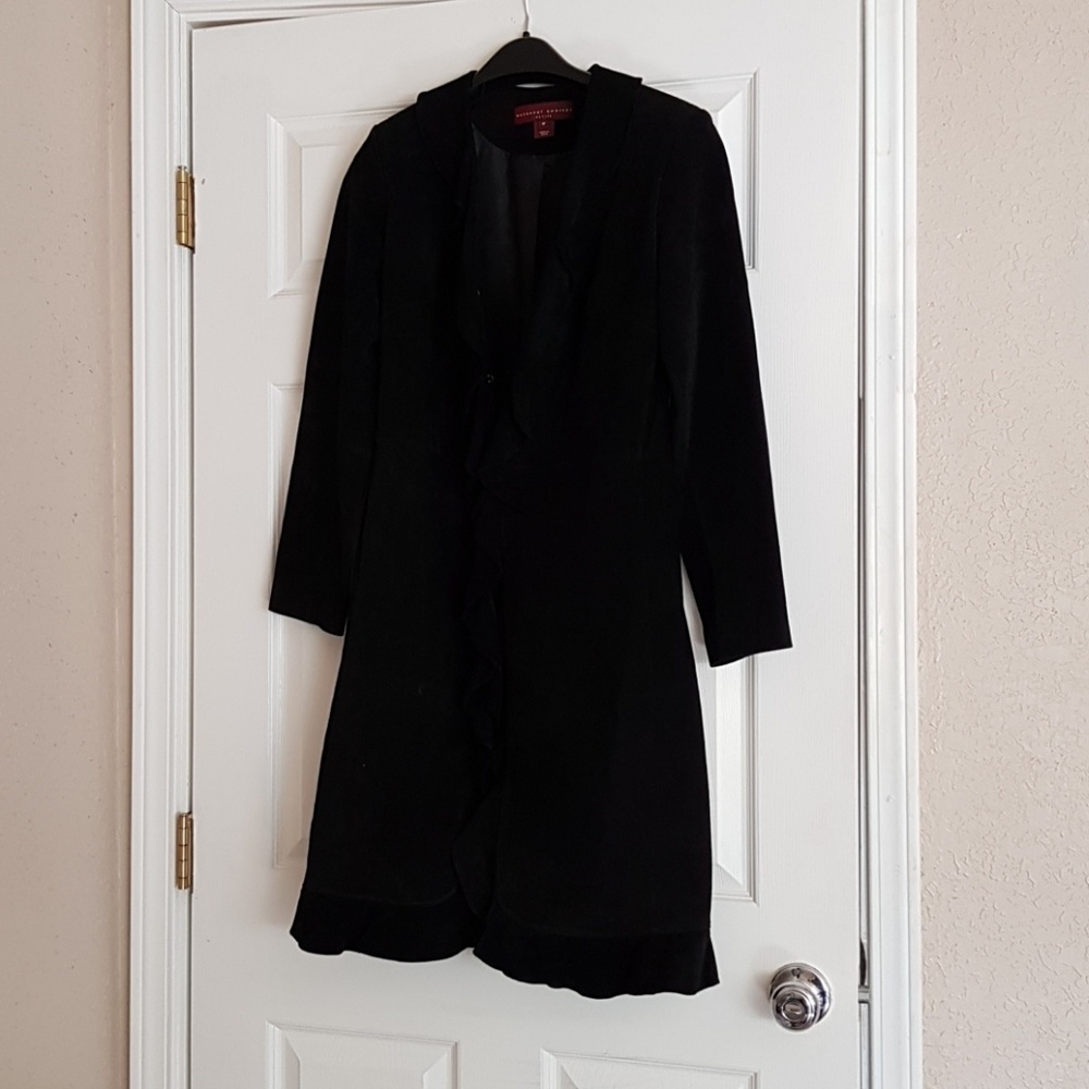 Margaret godfrey suede coat 4p black